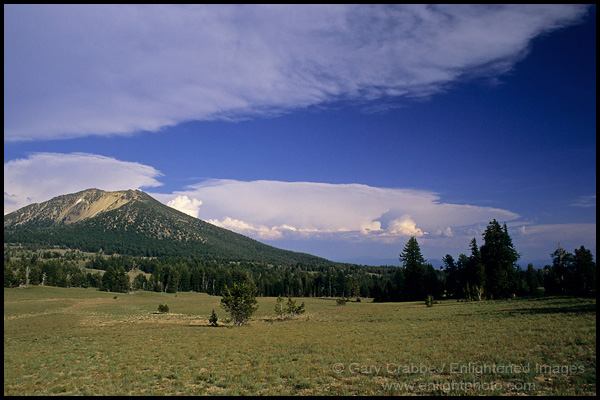 Photo: Blue Sky and Clouds over Mount Scott, Crater Lake National Park, Oregon