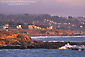 Fog bank and coastal cliffs at sunset, Leffingwell Landing, Cambria, Central Coast, California